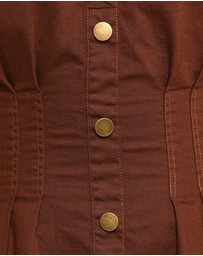 Petal & Pup - Phoenix Long Sleeve Mini Dress - Brown Denim