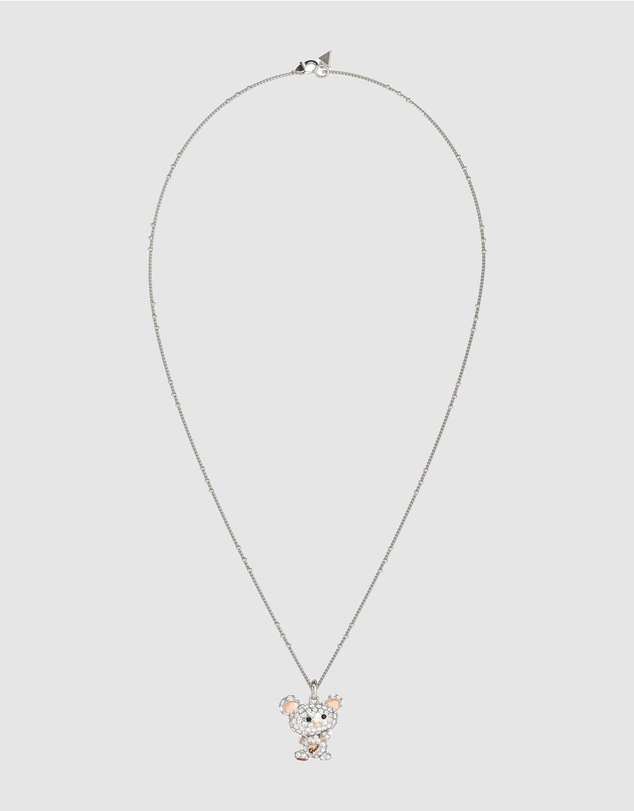 GUESS - Silver-Tone Vintage Guess Teddy Bear Necklace