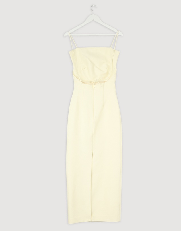 Revibe - Repaired Shona Joy Otis Draped High Neck Midi Dress - AU 6