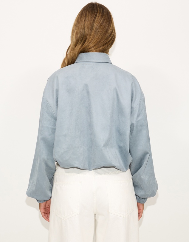 Dazie - Hailey Faux Suede Bomber Jacket