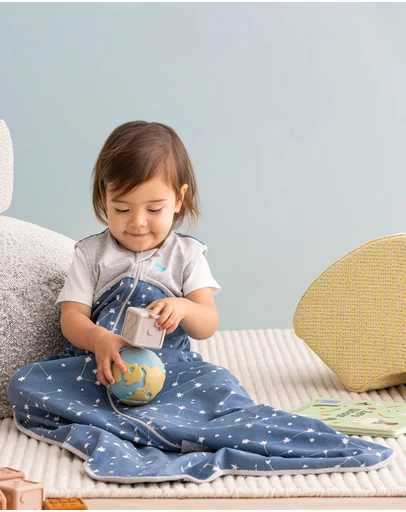 Love to Dream - Sleep Bag 0.2 TOG Stretch Organic Cotton Stellar in Denim