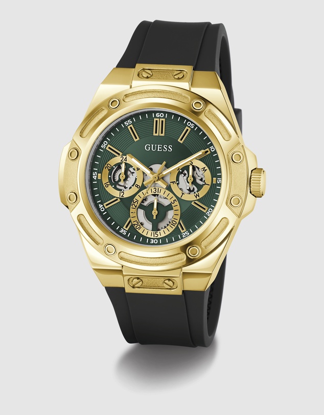 GUESS - GUESS Mens Gold-Tone Multifunction Watch