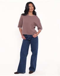 Petal & Pup - Giorgia Knitted Tee - Mocha