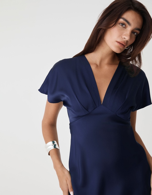 Forcast - Catalina V-Neck Satin Dress