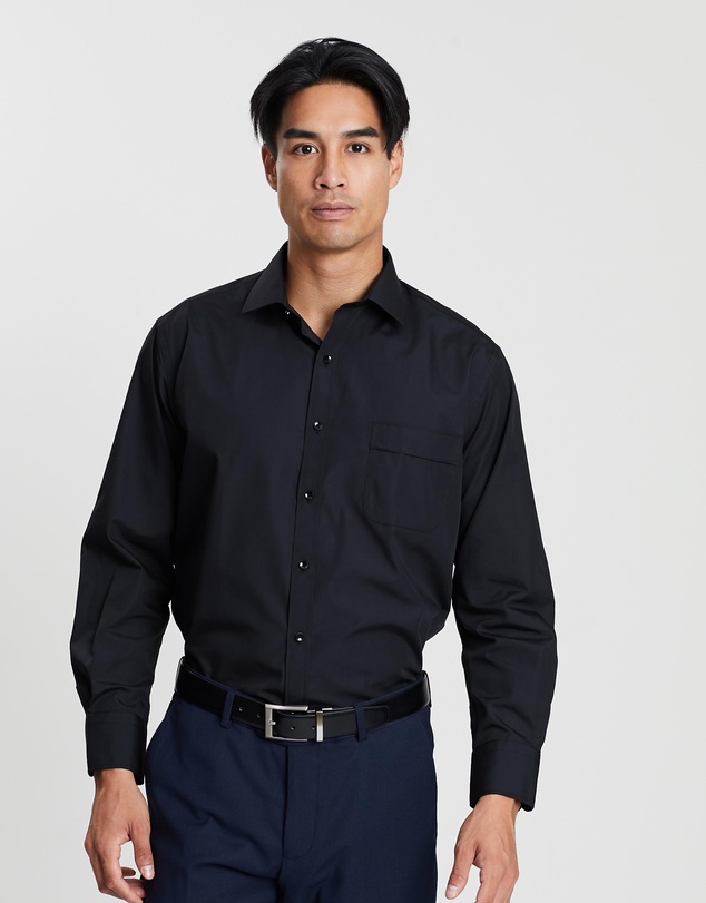 Van Heusen - Pointed Collar Long Sleeve Shirt with Classic Fit