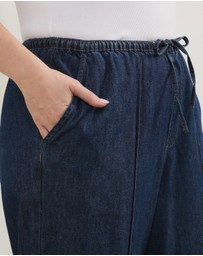 Atmos&Here Curvy - Alma Denim Chambray Pants