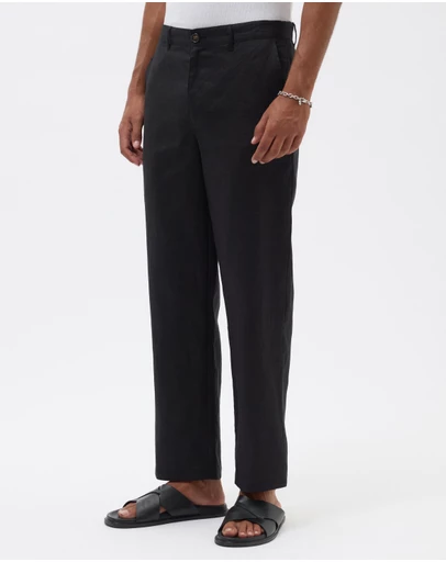 AERE - Relaxed Leg Tailored Linen Pants