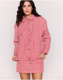MINKPINK - Freya Stripe Denim Jacket