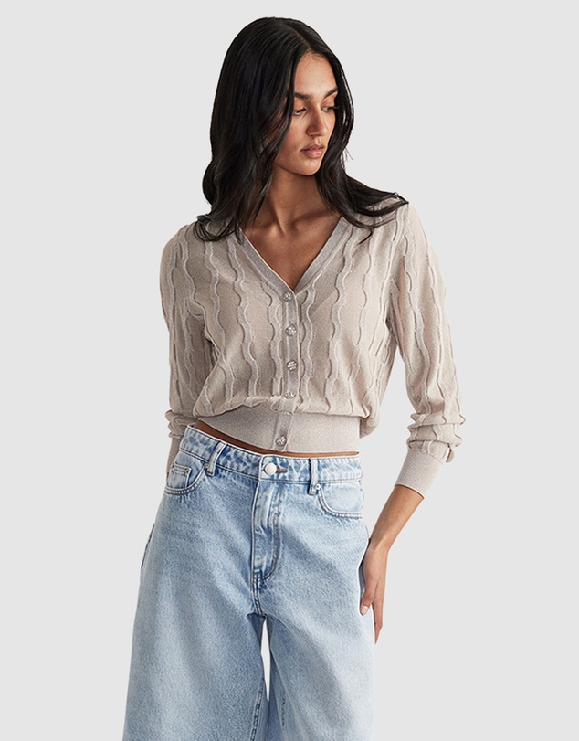 Decjuba - Lauren Lurex Knit Cardigan