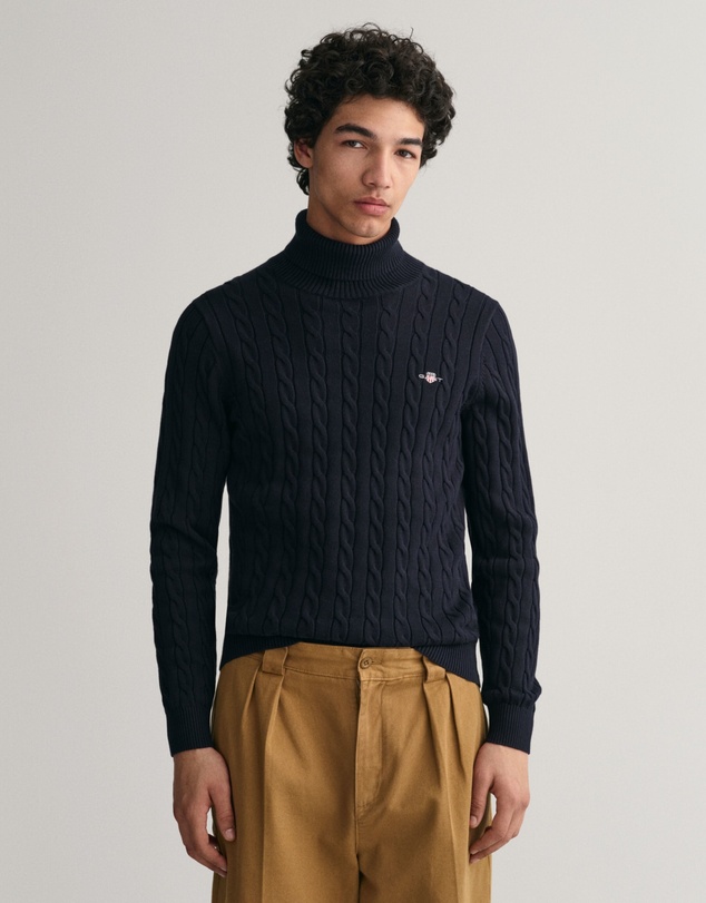 Gant - Cotton Cable Turtleneck Knit