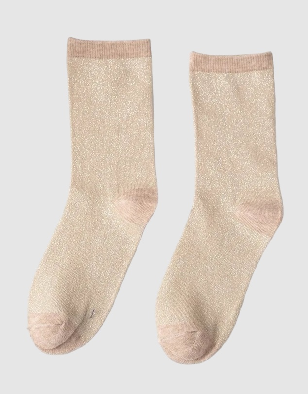 High Heel Jungle - Lurex Trouser Sock - Champagne