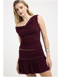 Insight - Lina Studded Cowl Neck Top