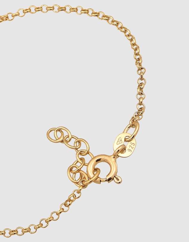 Elli Jewelry - Crescent Moon Kids Bracelet in Gold-Plated 925 Silver