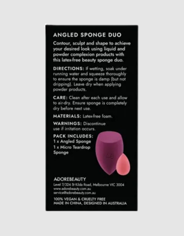 Adore Beauty - Angled Sponge Duo LIMITED EDITION