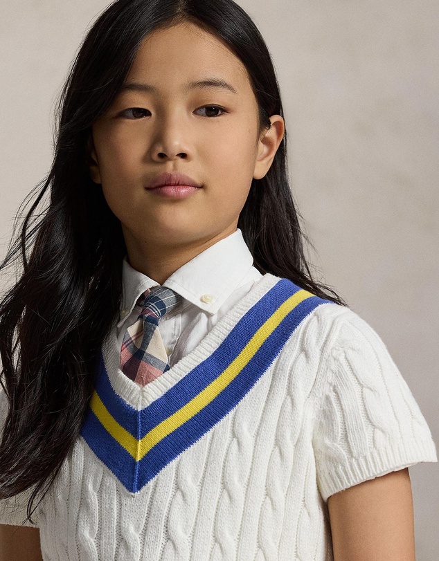 Polo Ralph Lauren - Cricket-Stripe Cotton Sweater Dress - Kids