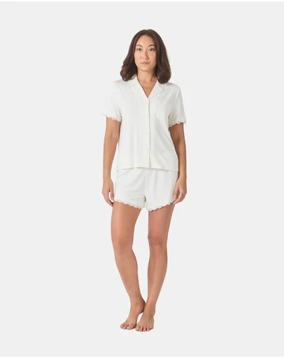 Gingerlilly - Joni Bamboo Short Set with Lace