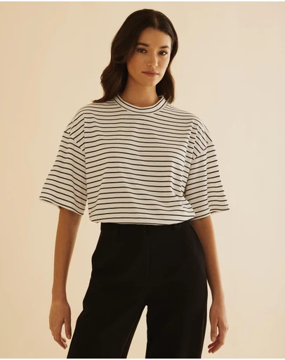 Atmos&Here - Relaxed Stripe Tee