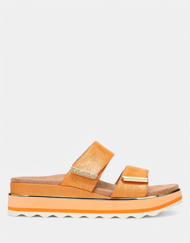 Vionic - Brandie Flatform Slide - Marmalade Metallic