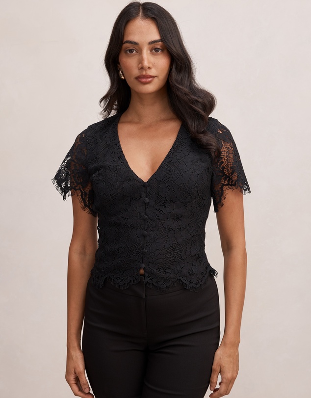 Forever New - Vienna Lace V Neck Top