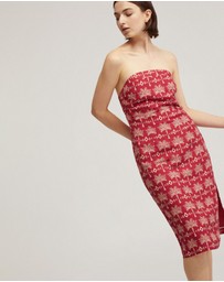 Oxford - Scala Strapless Printed Dress