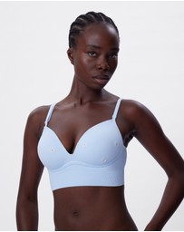 Bras N Things - Daisy Chain Wirefree L/Line Bra - Light Blue