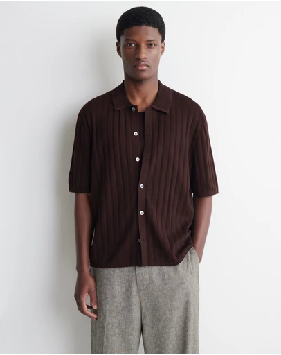 COS - Ribbed-Knit Cotton Shirt
