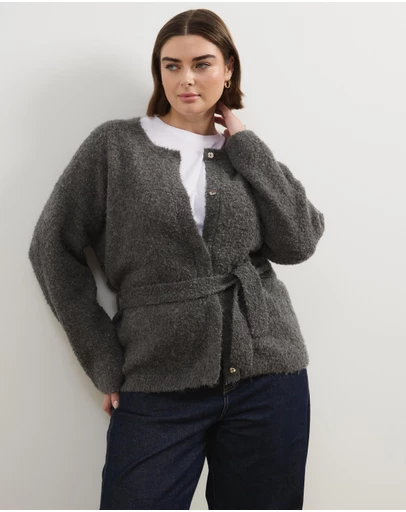 Atmos&Here Curvy - Jovie Boucle Knit Cardigan