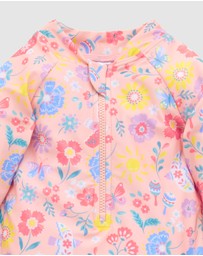 Purebaby - Printed Long Sleeve Swimsuit- Kids-Babies