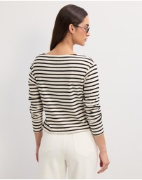 The Fated - Sasha Striped Jersey Top