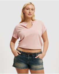 Cotton On - Micro Low Denim Shorts