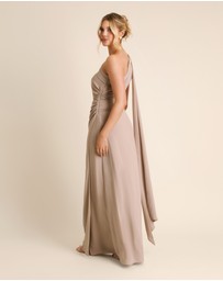 Six Stories - One Shoulder Neck Tie Chiffon Bridesmaid Dress