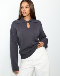 Dazie - Seattle Keyhole Knit Jumper