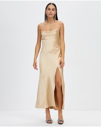 Third Form - Satin Split Slip Maxi Dress
