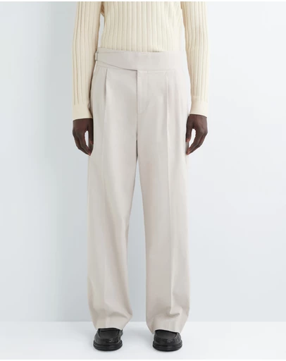 COS - Belt-Detail Pleated Wide-Leg Trousers