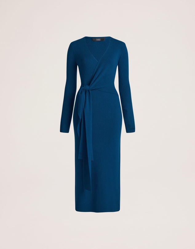 SABA - Elle Wool Blend Wrap Knit Dress