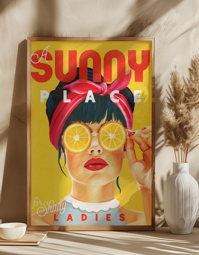 Olive et Oriel - A Sunny Place For Shady Ladies by The Whiskey Ginger Art Print