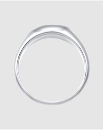 Kuzzoi - ICONIC EXCLUSIVE - Ring Male Signet Enamel 925 Sterling Silver