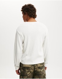 Cotton On - Cropped Fit Textured Long Sleeve