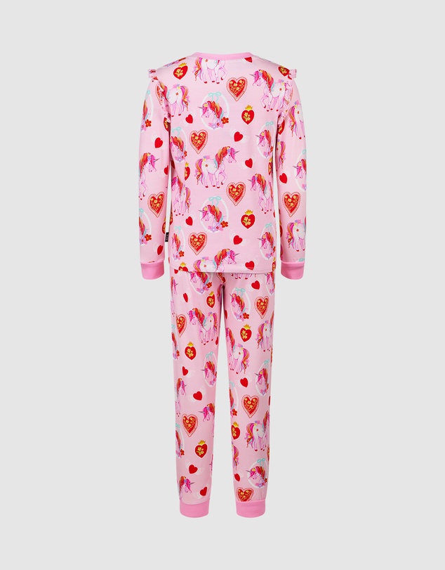 Rock Your Kid - Unicorn Hearts Frill Long Sleeve Alice Sleep Set