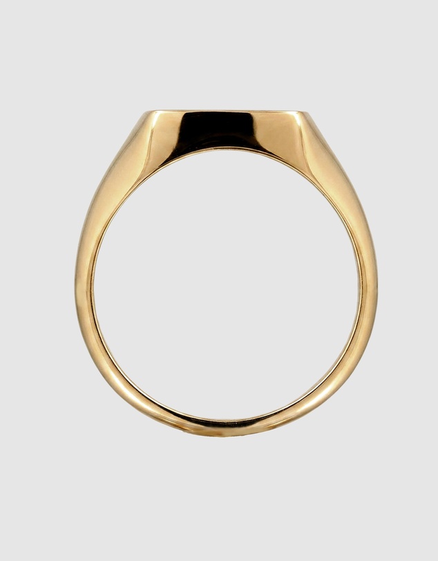 Kuzzoi - ICONIC EXCLUSIVE - Enamel Signet Ring in Gold-Plated 925 Sterling Silver
