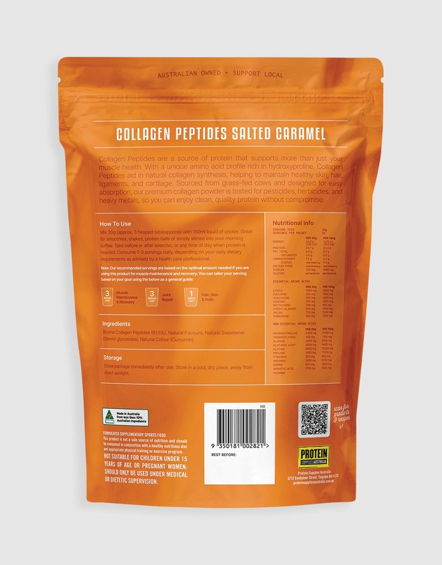 Protein Supplies Australia - Salted Caramel Collagen Peptides - 1kg