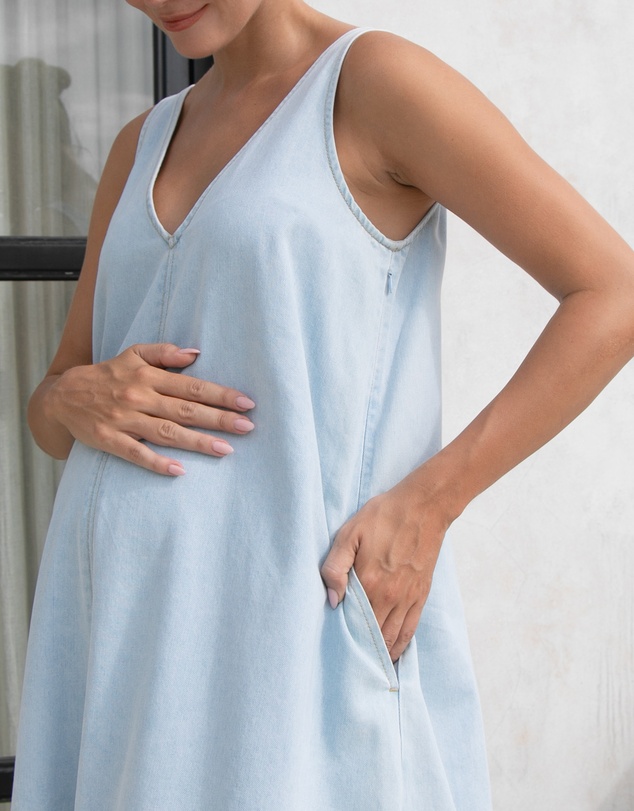 Soon Maternity - Emily Denim Maxi Dress