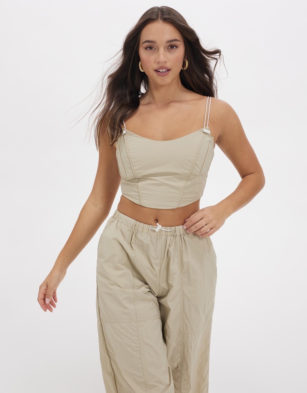 Dazie - Wish You Were Here Cargo Corset Top