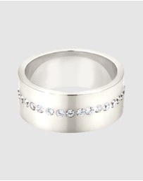 Elli Jewelry - Ring Crystal Band Statement 925 Sterling Silver