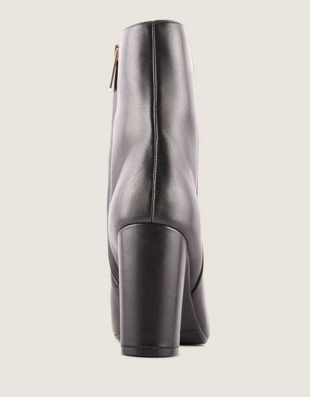 Shelly Shen - Stella Heel Ankle Boots Black Leather