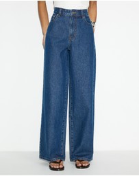 Dazie - Berlin Cinch Waistband Baggy Jeans