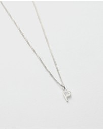 Kirstin Ash - P Outline Initial Necklace