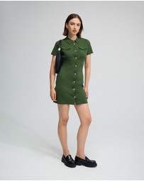 Oxford - Olive Knitted Mini Dress