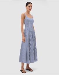 Oroton - Stripe Panelled Day Dress