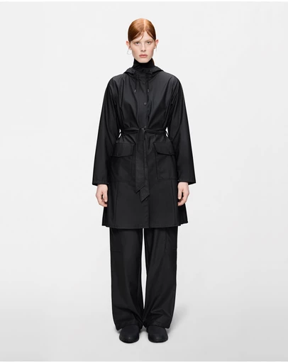 RAINS - Curve Women's Long Jacket Black